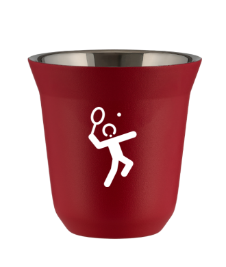 Tasse 150 ml ROUGE "Tennis 2 (blanc)" Tasse 150 ml ROUGE "Tennis 2 (blanc)"