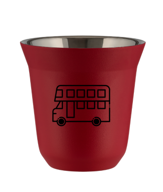 Tasse 150 ml ROUGE "Bus (noir)" Tasse 150 ml ROUGE "Bus (noir)"