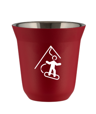 Tasse 150 ml ROUGE "Snowboard (blanc)" Tasse 150 ml ROUGE "Snowboard (blanc)"