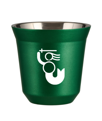 Tasse 80 ml VERT MÉTALLIQUE "WARSZAWSKA SYRENKA (blanc)" Tasse 80 ml VERT MÉTALLIQUE "WARSZAWSKA SYRENKA (blanc)"