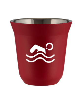 Tasse 150 ml ROUGE "Natation (blanc)" Tasse 150 ml ROUGE "Natation (blanc)"