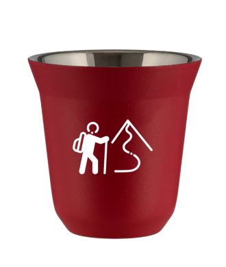 Tasse 150 ml ROUGE "Escalade 2 (blanc)" Tasse 150 ml ROUGE "Escalade 2 (blanc)"
