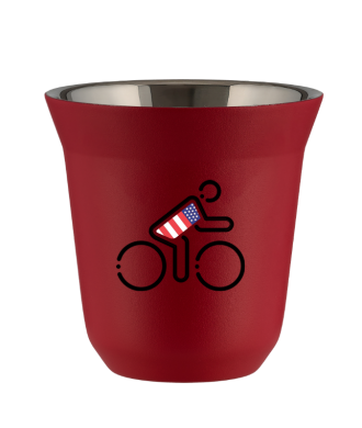 Tasse 150 ml ROUGE "Cycliste aux couleurs britanniques" Tasse 150 ml ROUGE "Cycliste aux couleurs britanniques"