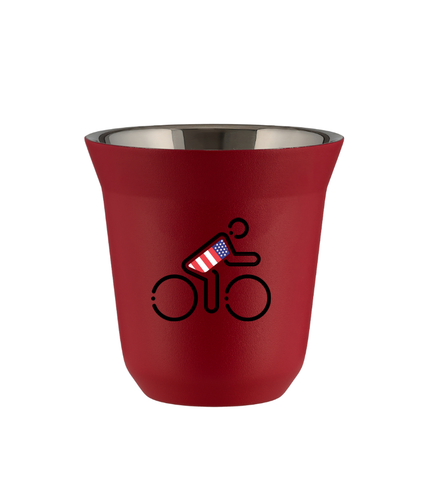 Tasse 150 ml ROUGE "Cycliste aux couleurs britanniques"