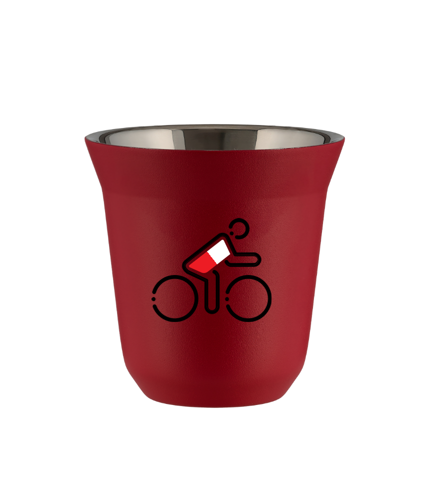 Tasse 150 ml ROUGE "Cycliste aux couleurs polonaises"
