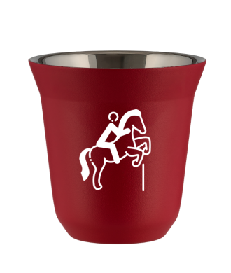 Tasse 150 ml ROUGE "Équitation 1 (blanc)" Tasse 150 ml ROUGE "Équitation 1 (blanc)"