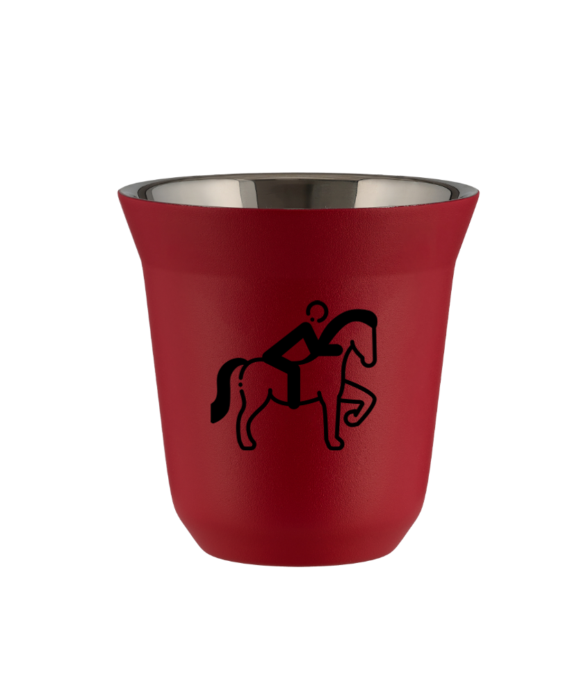 Tasse 150 ml ROUGE "Équitation 2"