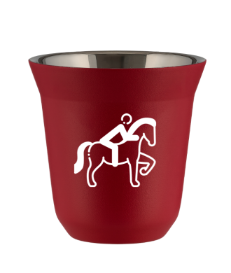 Tasse 150 ml ROUGE "Équitation 2 (blanc)" Tasse 150 ml ROUGE "Équitation 2 (blanc)"