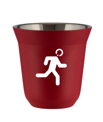 Tasse 150 ml ROUGE "Coureur (blanc)" Tasse 150 ml ROUGE "Coureur (blanc)"
