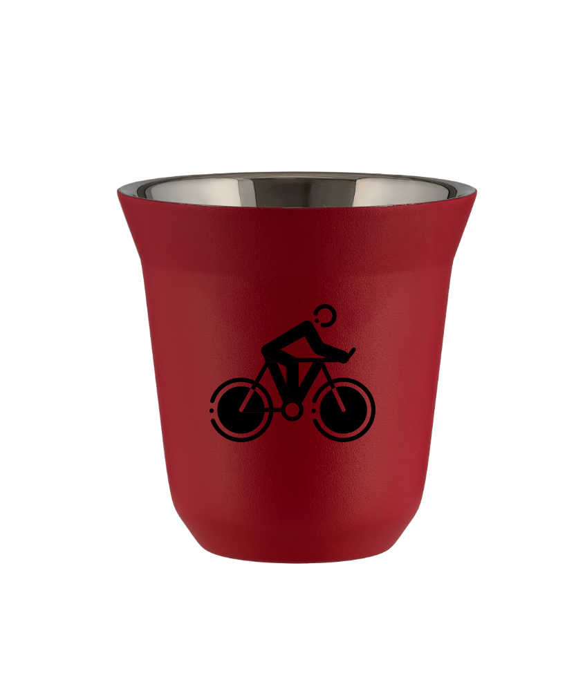 Tasse 150 ml ROUGE "Cyclisme 2"