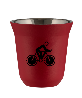 Tasse 150 ml ROUGE "Cyclisme 2 (noir)" Tasse 150 ml ROUGE "Cyclisme 2 (noir)"