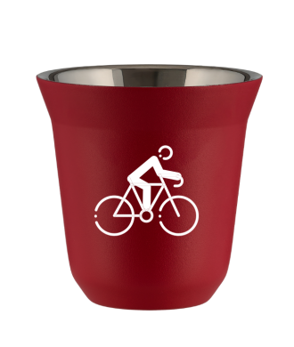 Tasse 150 ml ROUGE "Cyclisme 3 (blanc)" Tasse 150 ml ROUGE "Cyclisme 3 (blanc)"