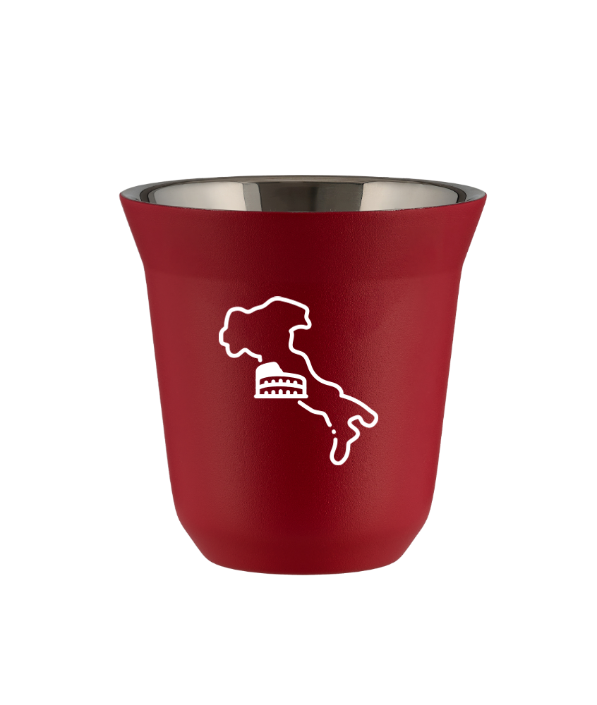 Tasse 150 ml ROUGE "Italie (blanc)"