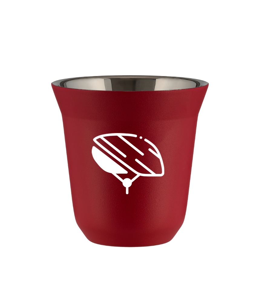 Tasse 150 ml ROUGE "Casque (blanc)"