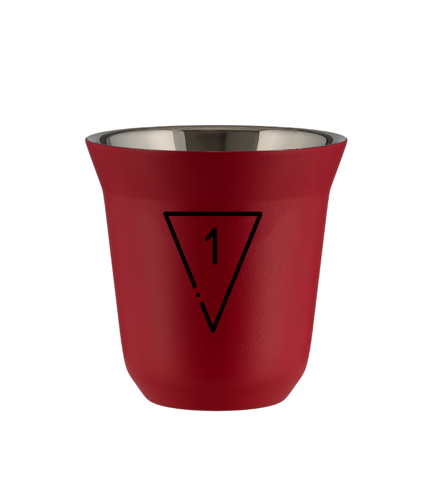 Tasse 150 ml ROUGE "1 (noir)"