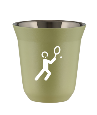 Tasse 150 ml PISTACHE "Tennis 1 (blanc)" Tasse 150 ml PISTACHE "Tennis 1 (blanc)"