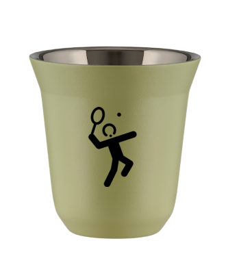 Tasse 150 ml PISTACHE "Tennis 2 (noir)" Tasse 150 ml PISTACHE "Tennis 2 (noir)"