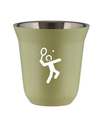 Tasse 150 ml PISTACHE "Tennis 2 (blanc)" Tasse 150 ml PISTACHE "Tennis 2 (blanc)"