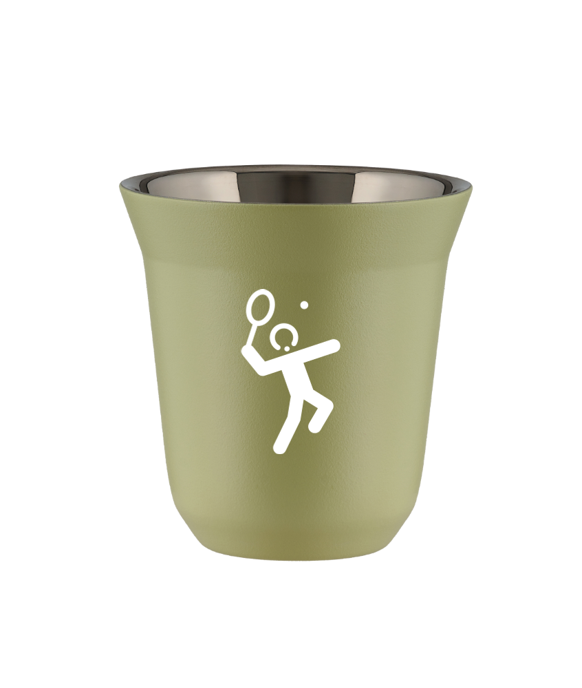 Tasse 150 ml PISTACHE "Tennis 2 (blanc)"