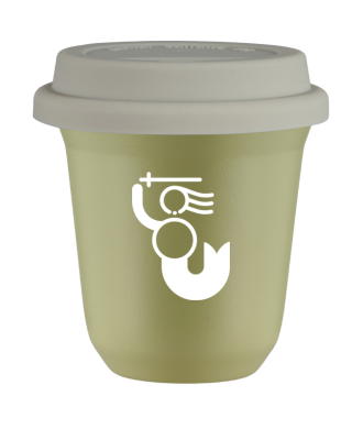 Tasse 150 ml PISTACHE "WARSZAWSKA SYRENKA (blanc)", avec couvercle blanc Tasse 150 ml PISTACHE "WARSZAWSKA SYRENKA (blanc)", avec couvercle blanc