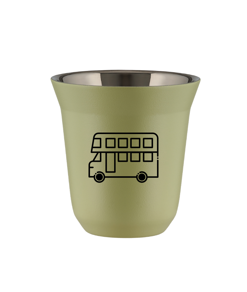 Tasse 150 ml PISTACHE "Bus (noir)"