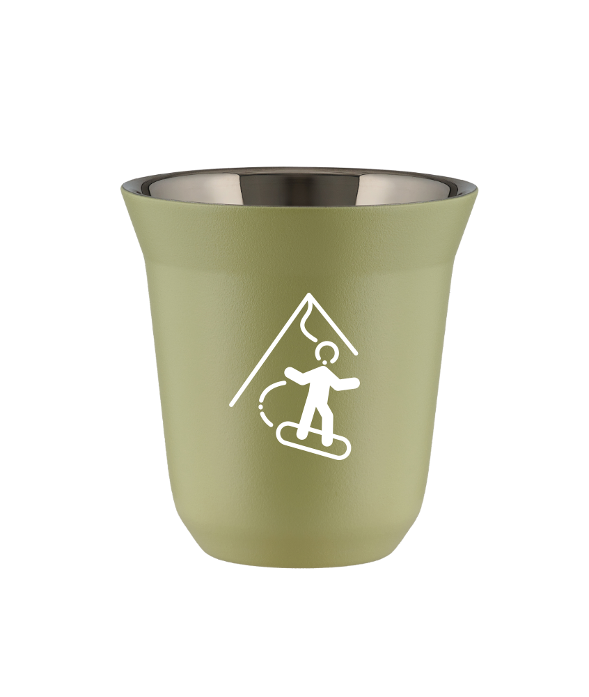 Tasse 150 ml PISTACHE "Snowboard (blanc)" Tasse 150 ml PISTACHE "Snowboard (blanc)"