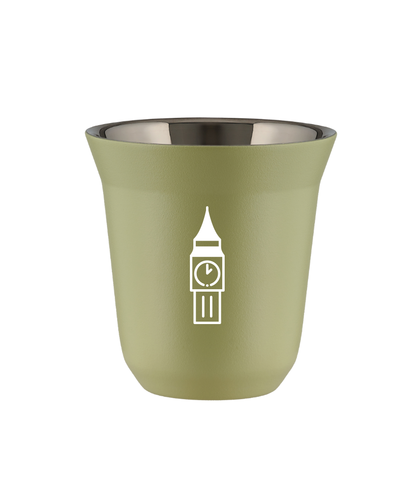 Tasse 150 ml PISTACHE "BIG BEN (blanc)"