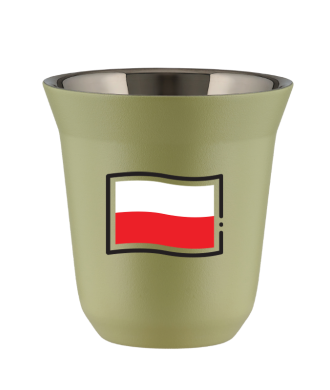 Tasse 150 ml PISTACHE "Drapeau polonais (noir)" Tasse 150 ml PISTACHE "Drapeau polonais (noir)"