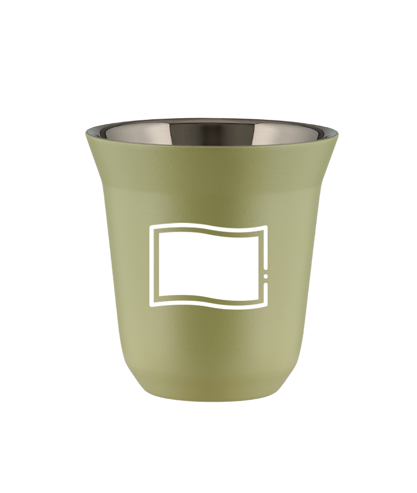 Tasse 150 ml PISTACHE "Drapeau polonais (blanc)"