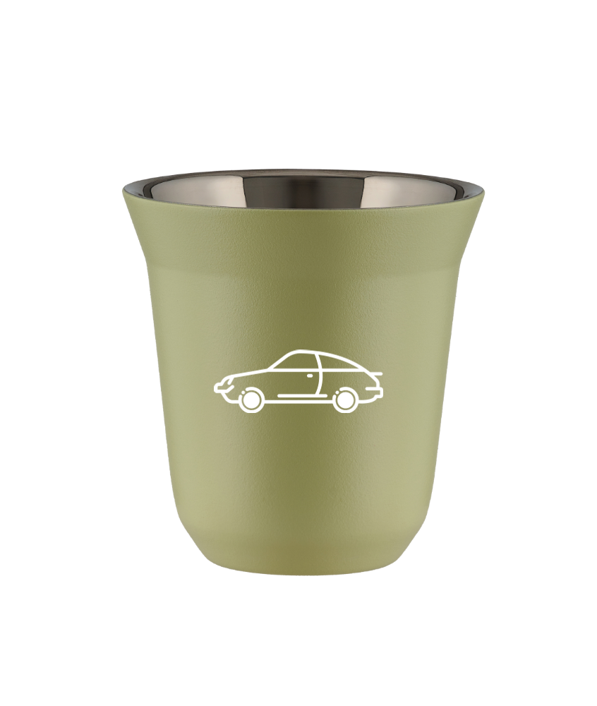 Tasse 150 ml PISTACHE "Voiture (blanc)"