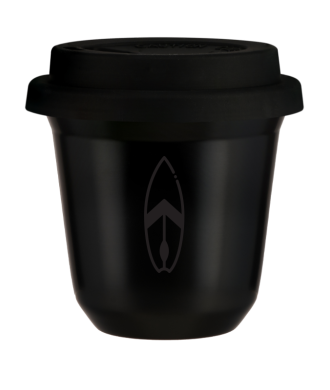 Tasse 80 ml NOIR "Planche (noir)", avec couvercle noir Tasse 80 ml NOIR "Planche (noir)", avec couvercle noir