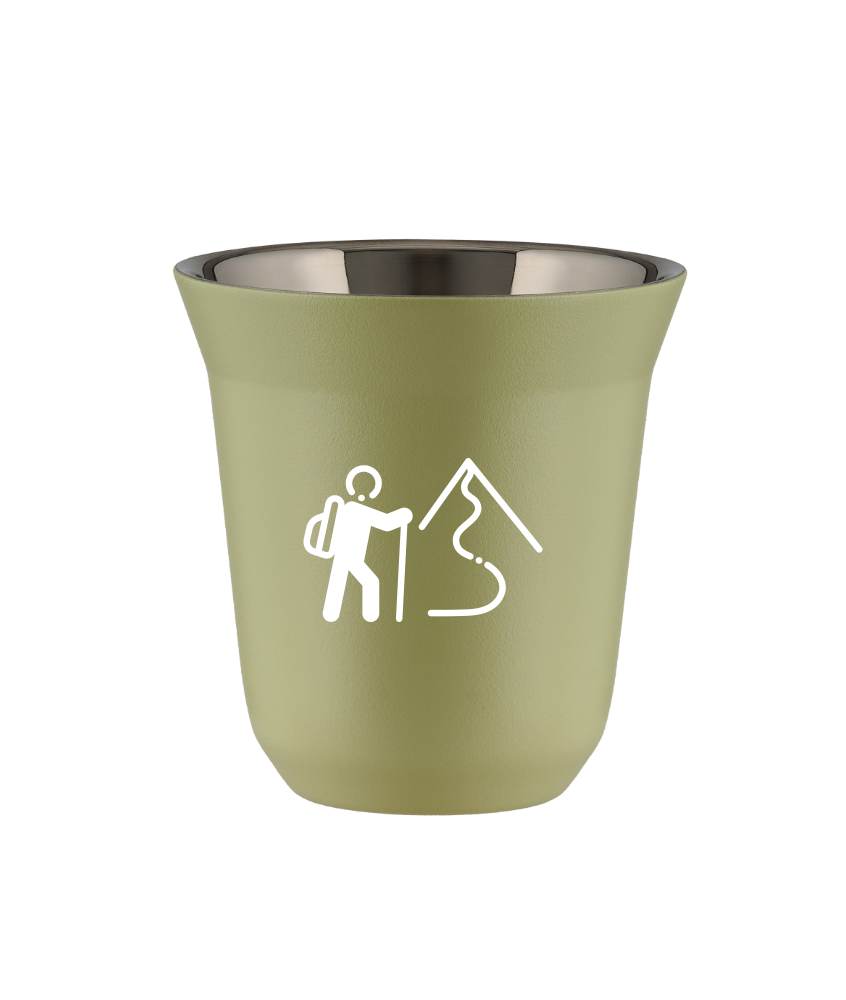 Tasse 150 ml PISTACHE "Escalade 2 (blanc)"