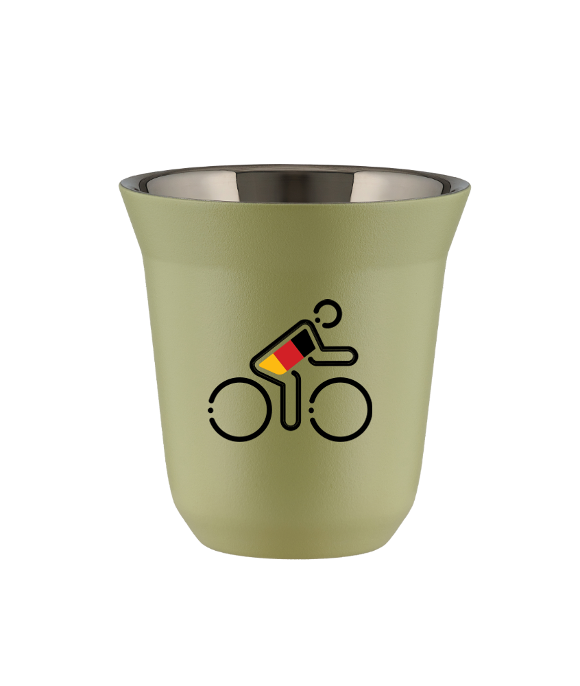 Tasse 150 ml PISTACHE "Cycliste aux couleurs allemandes"