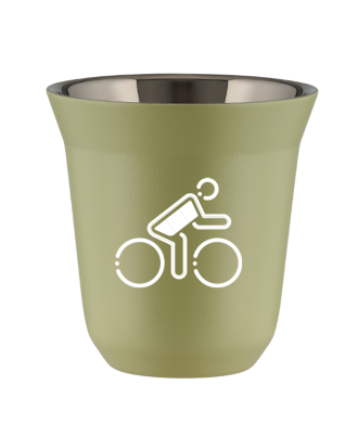 Tasse 150 ml PISTACHE "Cycliste aux couleurs allemandes (blanc)" Tasse 150 ml PISTACHE "Cycliste aux couleurs allemandes (blanc)"