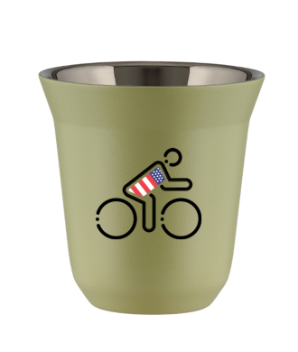 Tasse 150 ml PISTACHE "Cycliste aux couleurs britanniques (noir)" Tasse 150 ml PISTACHE "Cycliste aux couleurs britanniques (noir)"