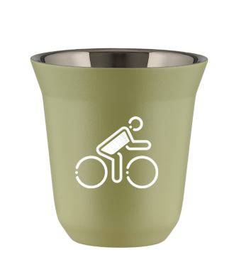 Tasse 150 ml PISTACHE "Cycliste aux couleurs britanniques (blanc)" Tasse 150 ml PISTACHE "Cycliste aux couleurs britanniques (blanc)"