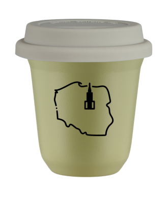 Tasse 150 ml PISTACHE "Pologne", avec couvercle blanc Tasse 150 ml PISTACHE "Pologne", avec couvercle blanc