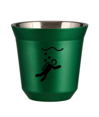 Tasse 80 ml VERT MÉTALLIQUE "Plongée" Tasse 80 ml VERT MÉTALLIQUE "Plongée"