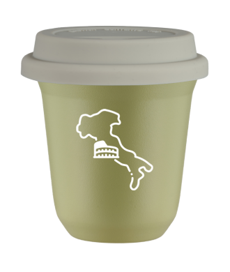 Tasse 150 ml PISTACHE "Italie (blanc)", avec couvercle blanc Tasse 150 ml PISTACHE "Italie (blanc)", avec couvercle blanc
