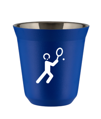 Tasse 150 ml BLEU "Tennis 1 (blanc)" Tasse 150 ml BLEU "Tennis 1 (blanc)"