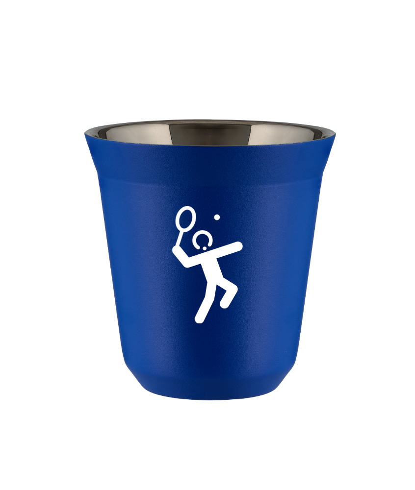 Tasse 150 ml BLEU "Tennis 2 (blanc)"